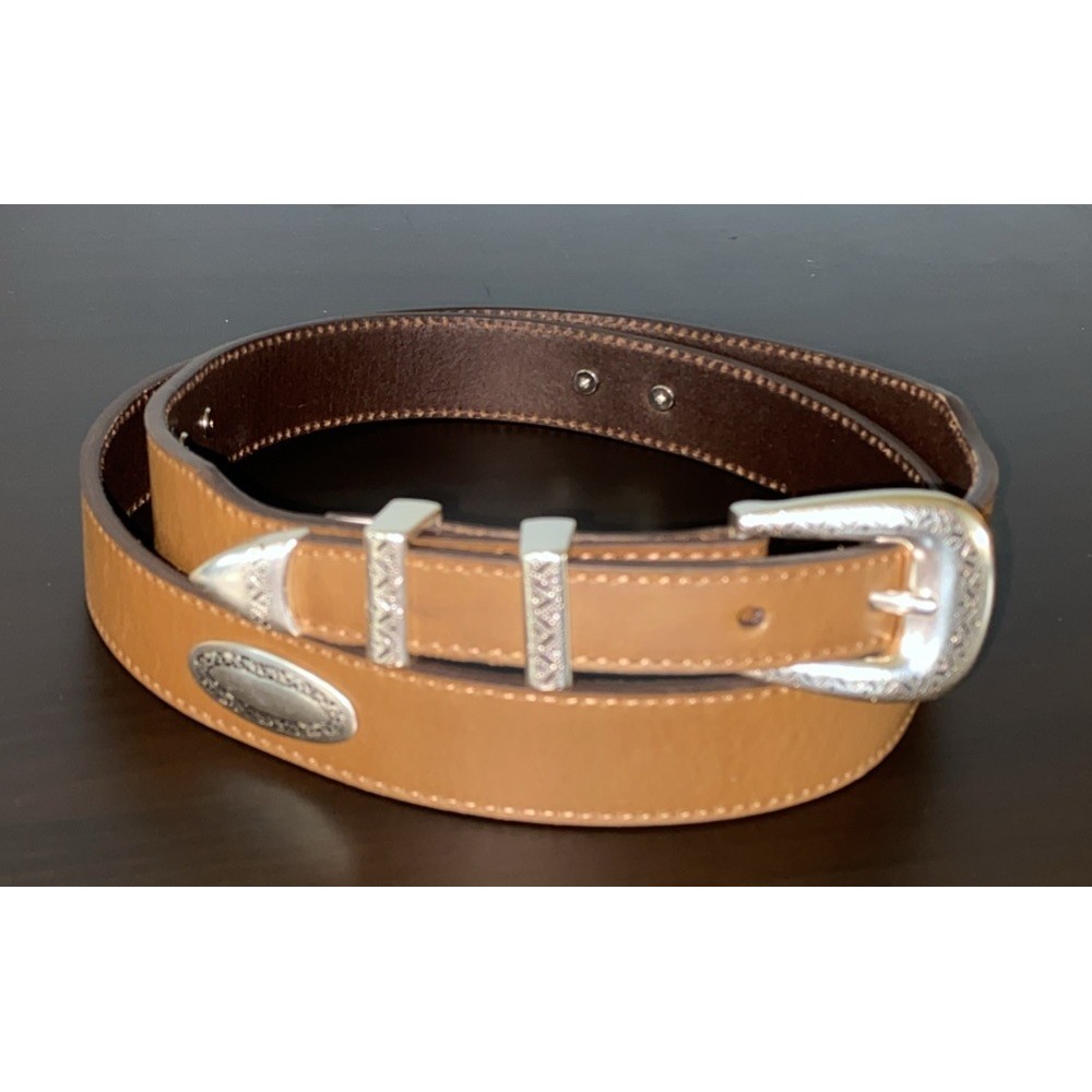 NWT Nocona Top Hand Tapered with Conchos Belt Brown - Size 44 N2476602 Western